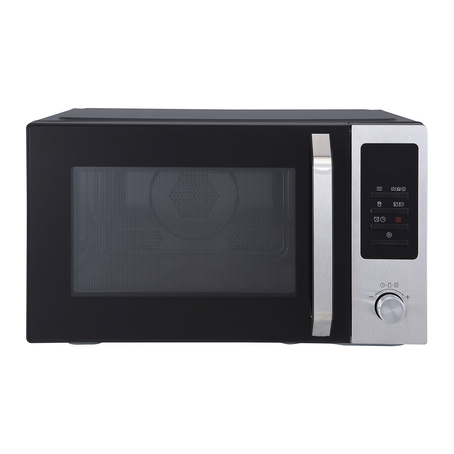 Magic Chef 1- cu. Ft. Countertop Microwave with Air Fryer & Food Cover, Stainless Steel/Black(KITMCPBTH01)