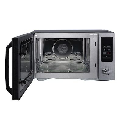 Magic Chef 1- cu. Ft. Countertop Microwave with Air Fryer & Food Cover, Stainless Steel/Black(KITMCPBTH01)