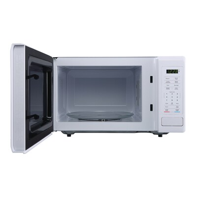 Magic Chef 0.9- cu. Ft. Countertop Digital Touch Microwave & Food Cover, White (KITMCPBTH15)