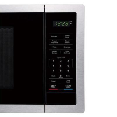 Magic Chef 0.9- cu. Ft. Countertop Digital Touch Microwave & Food Cover, Stainless Steel (KITMCPBTH14)