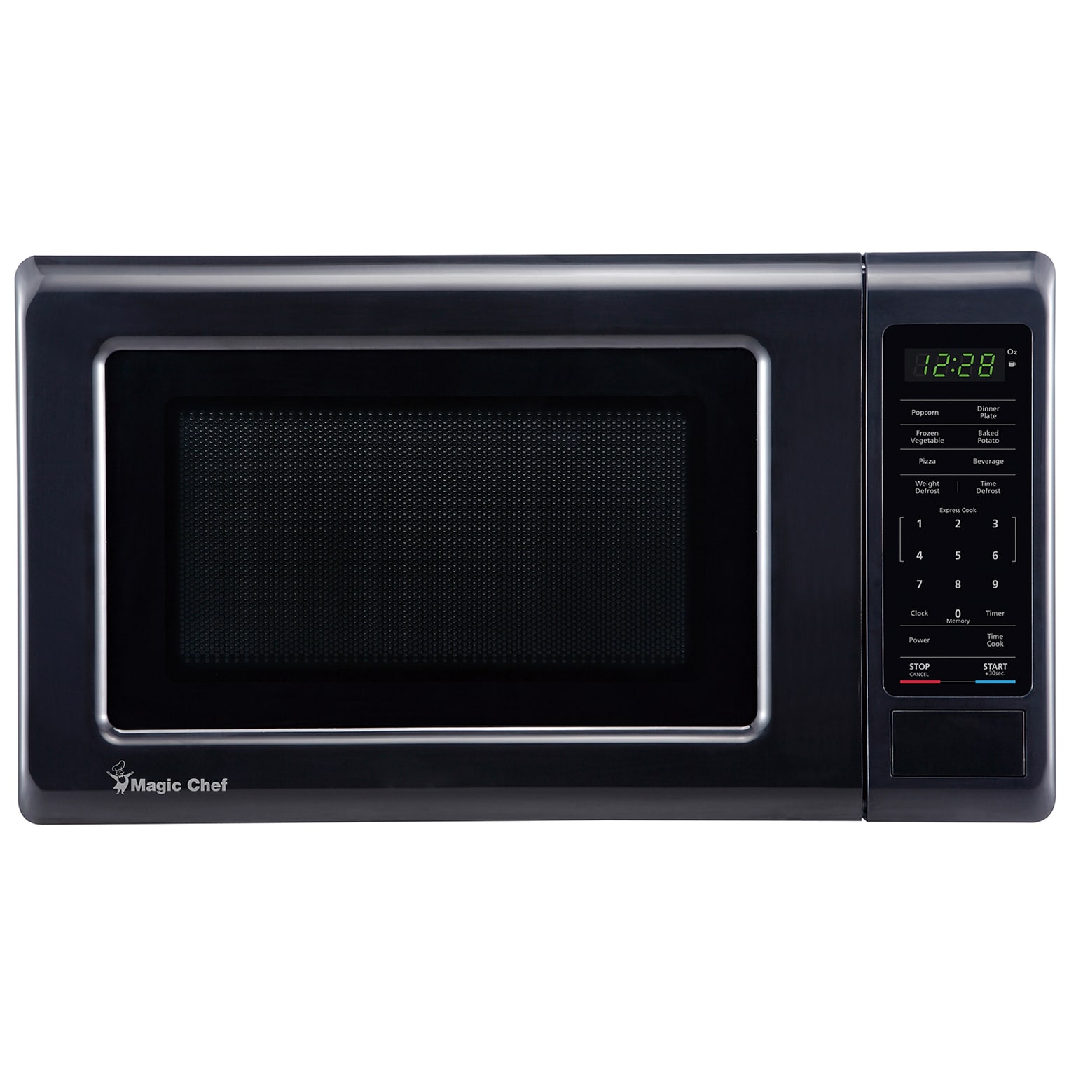 Magic Chef 0.7- cu. Ft. Countertop Digital Touch Microwave & Food Cover, Black (KITMCPBTH10)