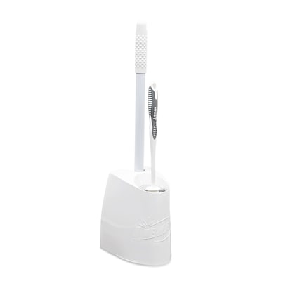 Libman MegaForce Combo Toilet Brush & Plunger Set, White (1024)