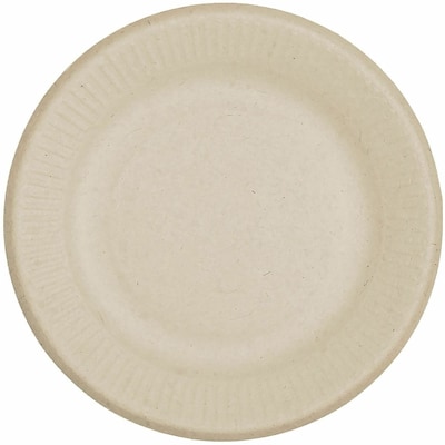 World Centric Compostable 6 Plates, Beige, 20 Plates/Pack (WORPLRTSCU6)