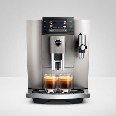 Jura E8 2-Cup Coffee and Espresso Machine, Midnight Silver (15722)