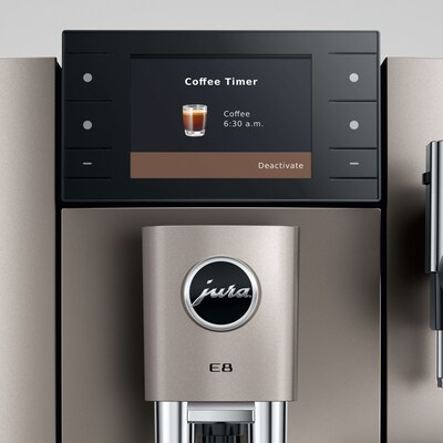 Jura E8 2-Cup Coffee and Espresso Machine, Midnight Silver (15722)