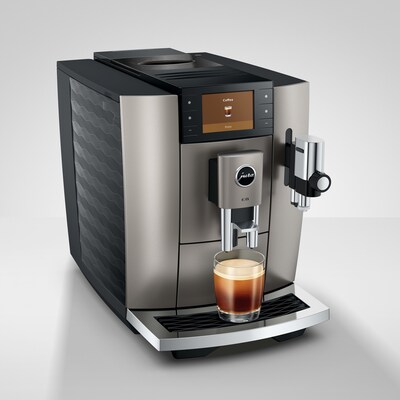 Jura E8 2-Cup Coffee and Espresso Machine, Midnight Silver (15722)