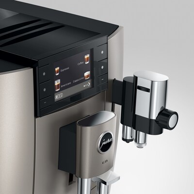 Jura E8 2-Cup Coffee and Espresso Machine, Midnight Silver (15722)