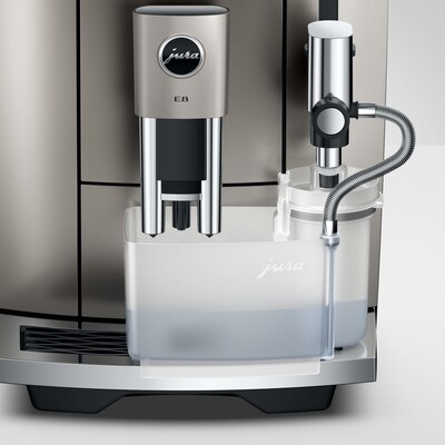 Jura E8 2-Cup Coffee and Espresso Machine, Midnight Silver (15722)