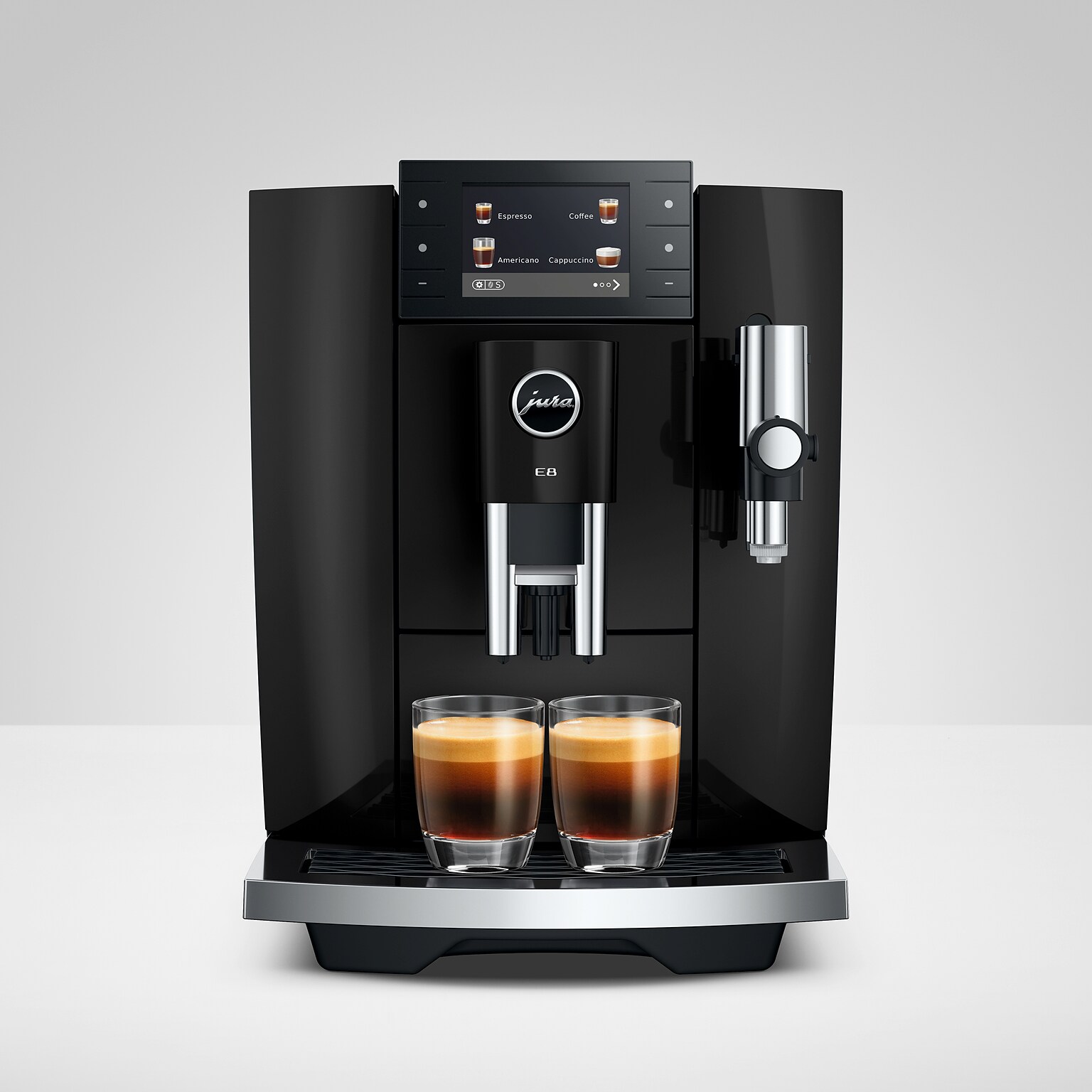 Jura E8 2-Cup Coffee & Espresso Machine, Piano Black (15777)