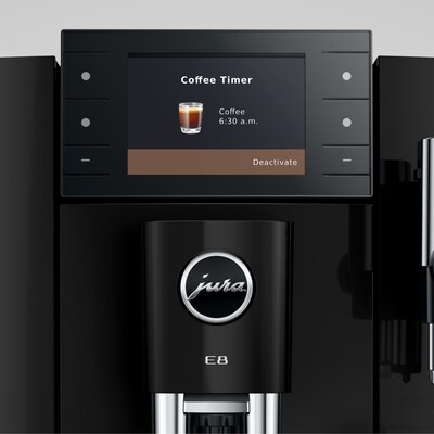 Jura E8 2-Cup Coffee & Espresso Machine, Piano Black (15777)