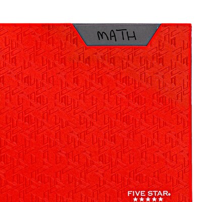Five Star Stay-Put Pocket and Prong Folder, Fire Red (340300D)