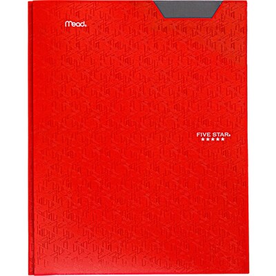 Five Star Stay-Put Pocket and Prong Folder, Fire Red (340300D)