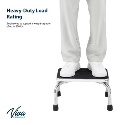 Viva Comfort Stainless Steel Non-Slip Medical Step Stool, 300 lb. Capacity, (ME910-04-MK)