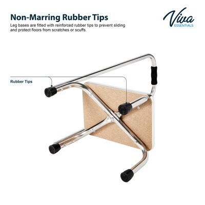 Viva Comfort Stainless Steel Non-Slip Medical Step Stool with Handrail, 300 lb. Capacity (ME910-04-H-MK)