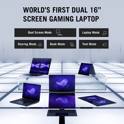 ASUS ROG Zephyrus Duo 16" Gaming Laptop, NVIDIA GeForce RTX 5070Ti, Intel Core Ultra 9 386H (2026), 32GB RAM, 1TB SSD, Win 11