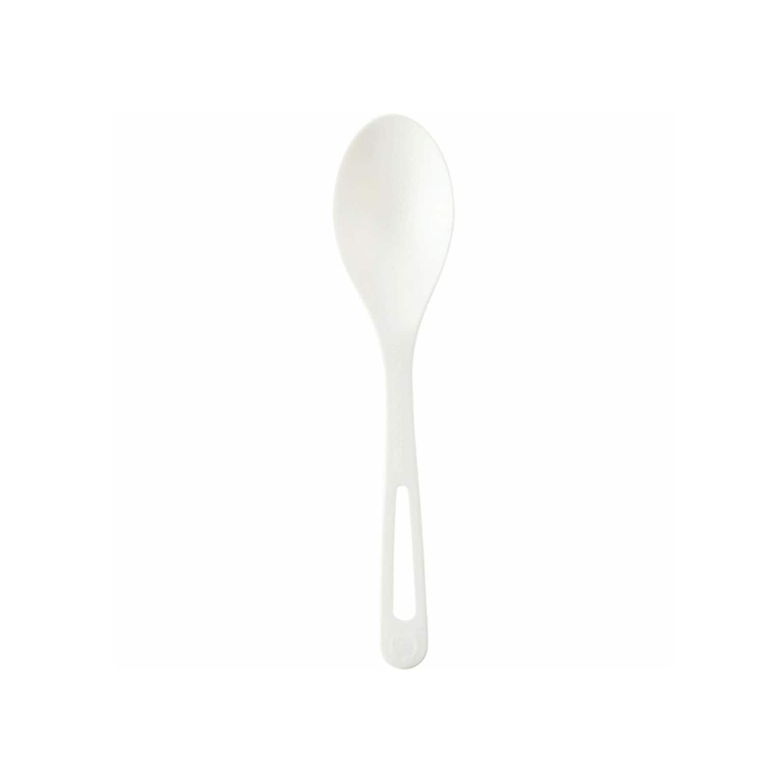 World Centric Compostable Renewable Content Soup Spoons, Beige, 24/Pack (WORSPPSR)