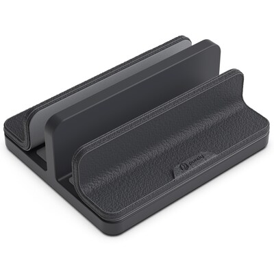Purely S546 Adjustable Dual Slot Vertical Laptop and Tablet Desk Stand, Black (PTSS546BK)
