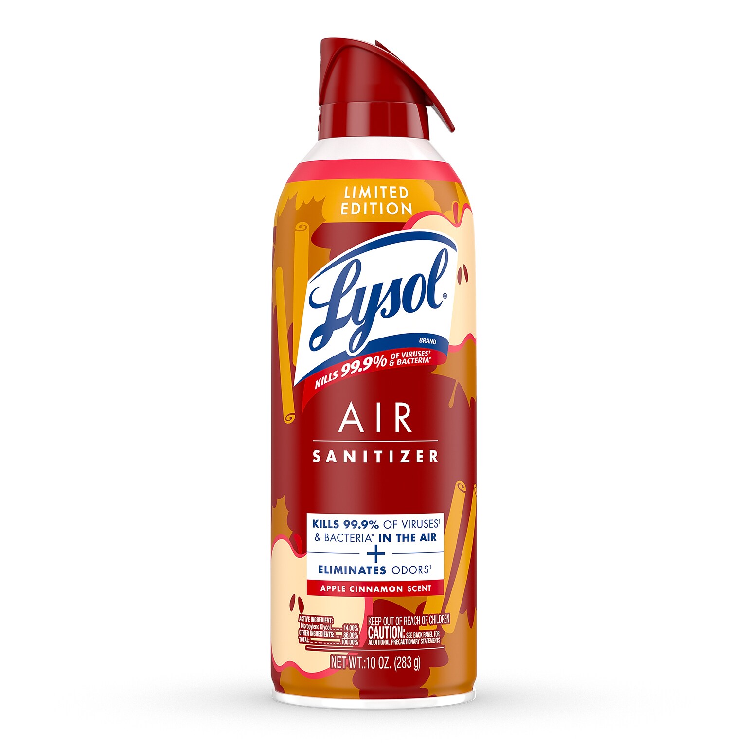Lysol Air Sanitizer Aerosol, Apple Cinnamon Scent, 10 oz. (19200-95879)