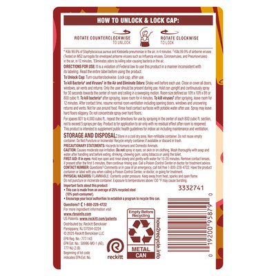 Lysol Air Sanitizer Aerosol, Apple Cinnamon Scent, 10 oz. (19200-95879)