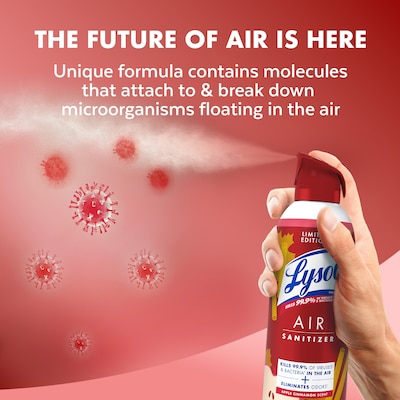 Lysol Air Sanitizer Aerosol, Apple Cinnamon Scent, 10 oz. (19200-95879)