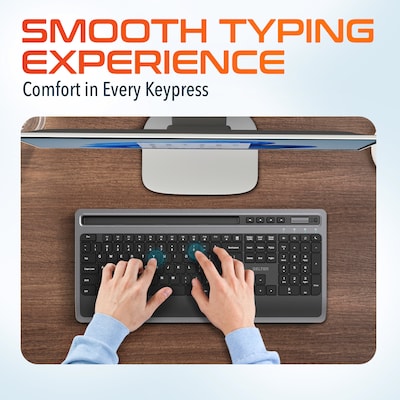 Delton T42 Wireless Keyboard, USB-A, Black (DKBT42-WB)
