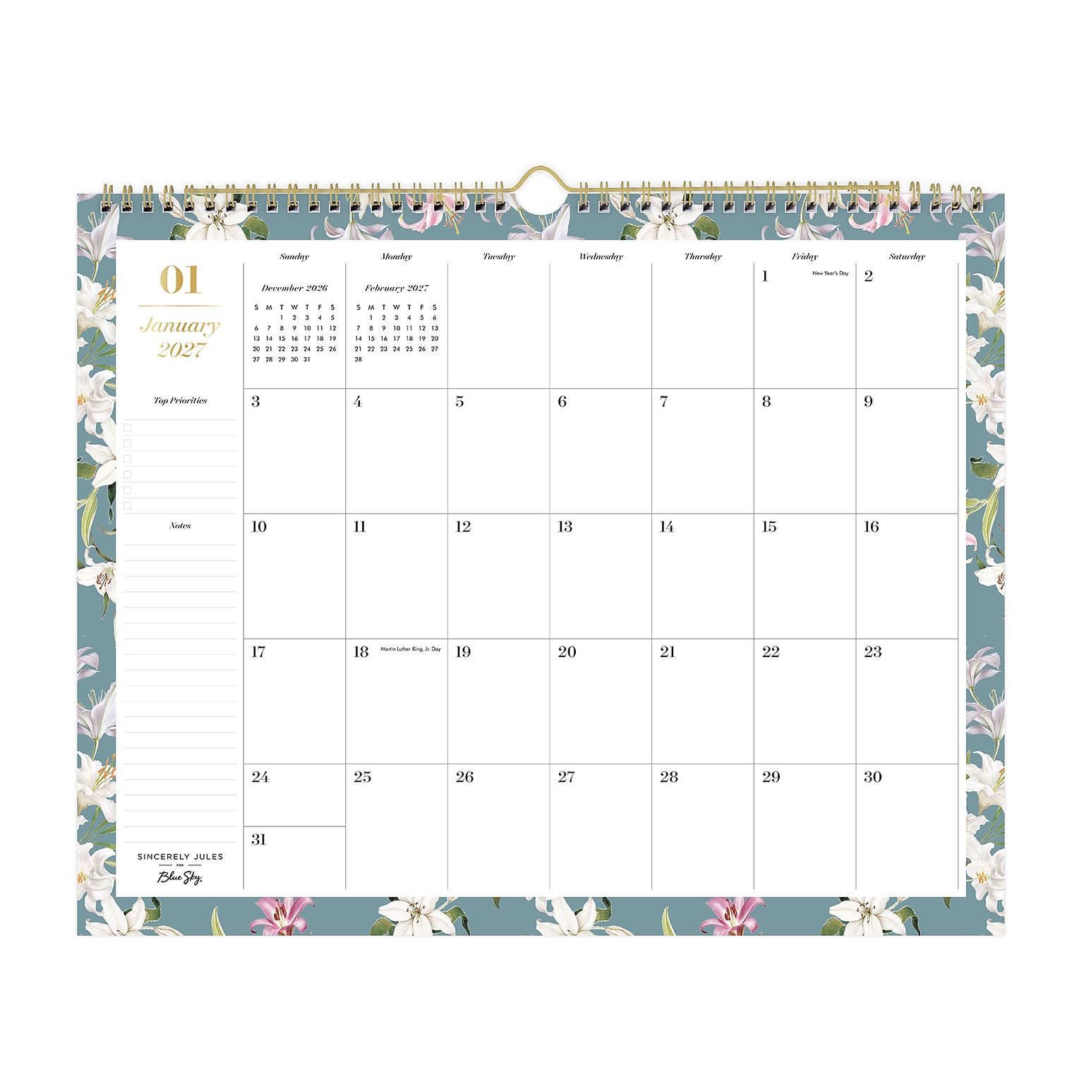 2027 Blue Sky 12 x 15 Monthly Wall Calendar (162399)