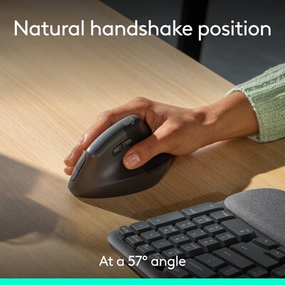 Logitech Ergo Series Wave Keys & Lift Combo Wireless Keyboard and Optical Mouse Combo, Graphite (920-013612)