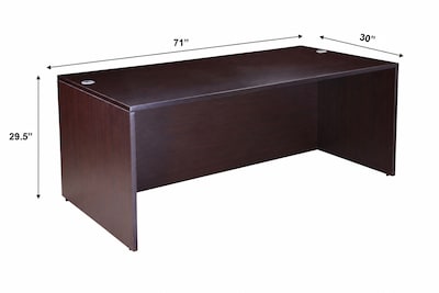 Boss Office Products 71 Desk Shell, Mocha (N101-MOC)