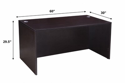 Boss Office Products 60 Desk Shell, Mocha (N103-MOC)