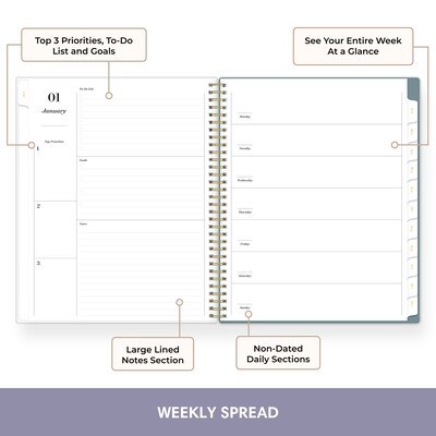 Blue Sky Sincerely Jules 8.5 x 11 Weekly & Monthly Planner (162417)