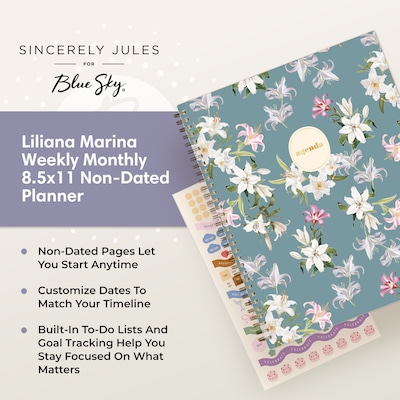 Blue Sky Sincerely Jules 8.5" x 11" Weekly & Monthly Planner (162417)