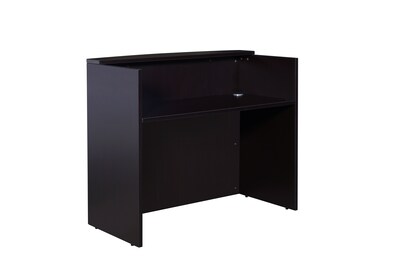 Boss Office Products 48 Glazed Reception Desk, Mocha (N168-MOC)