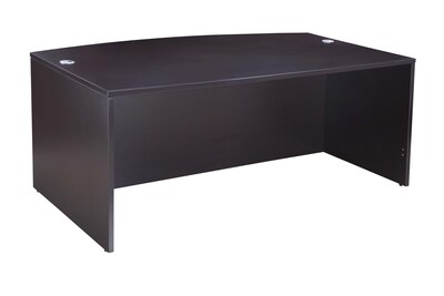 Boss Office Products 71 Bow Front Desk Shell, Mocha (N189-MOC)