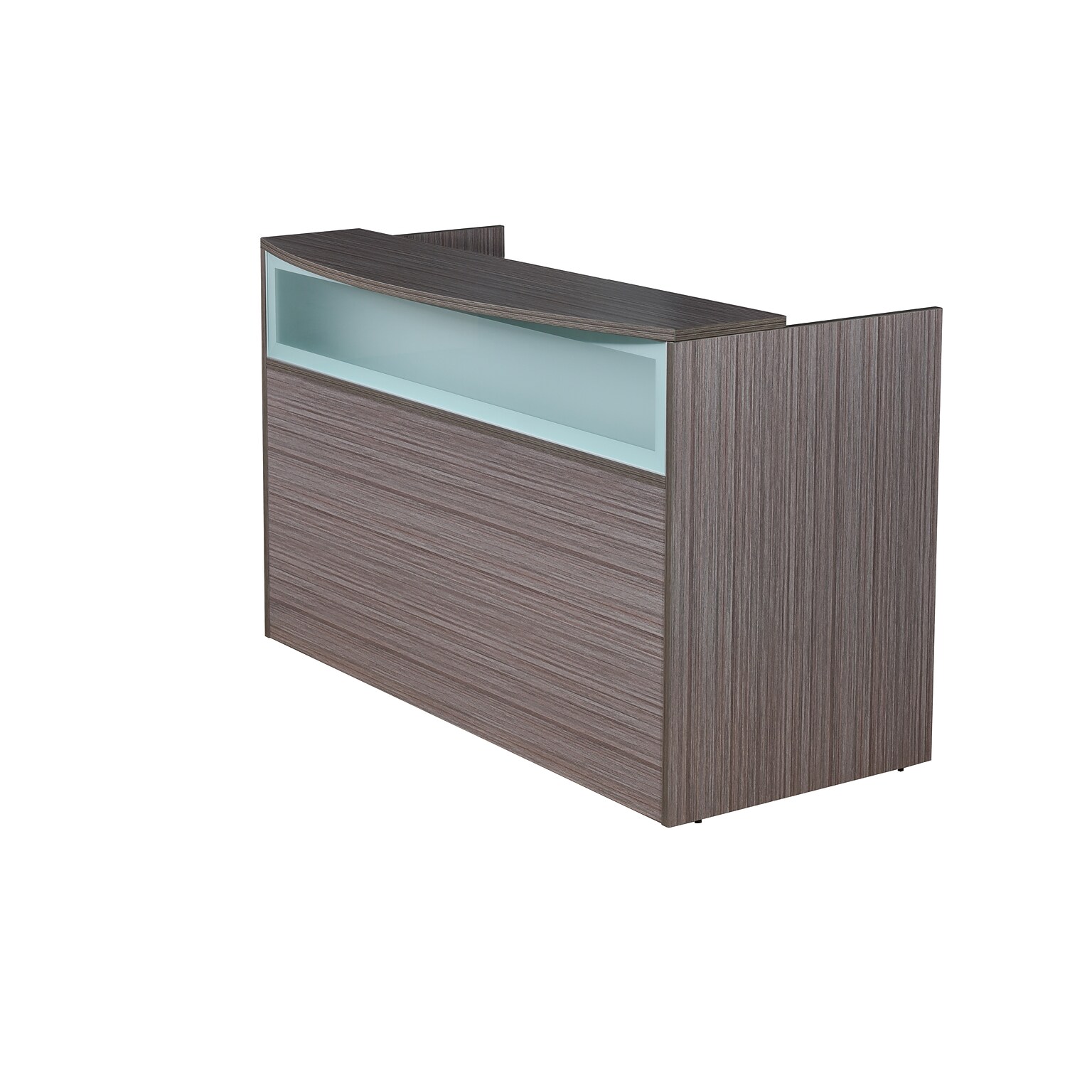 Boss Office Products 71 Reception Desk with Frosted Glass, Frosted Glass (N369G-DW)