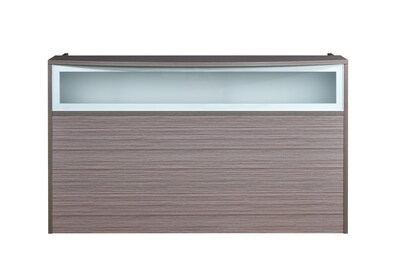 Boss Office Products 71" Reception Desk with Frosted Glass, Frosted Glass (N369G-DW)