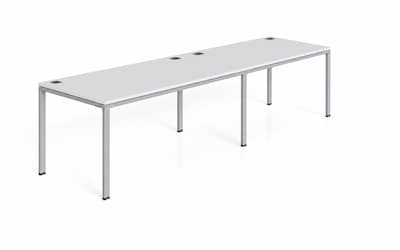 Boss Office Products Simple System 71 Side-by-Side Double Desks, White (SGSD005-203-WT)