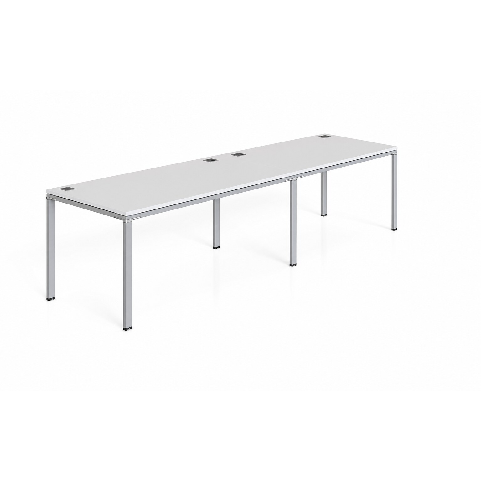 Boss Office Products Simple System 60 Side-by-Side Double Desks, White (SGSD005-201-WT)