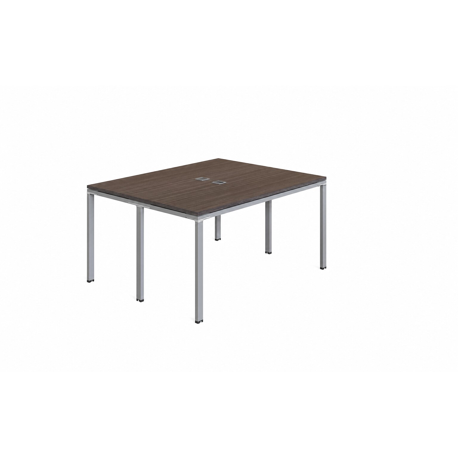 Boss Office Products Simple System 66 Face-to-Face Double Desks, Driftwood (SGSD013-102)