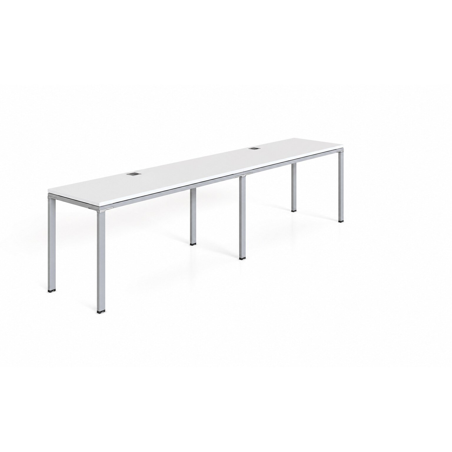 Boss Office Products Simple System 60 Side-by-Side Double Desks, White (SGSD005-101-WT)