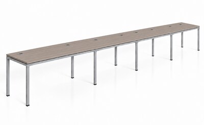 Boss Office Products Simple System 71 4-Person Benching Workstation Desk, Driftwood (SGSD009-203)