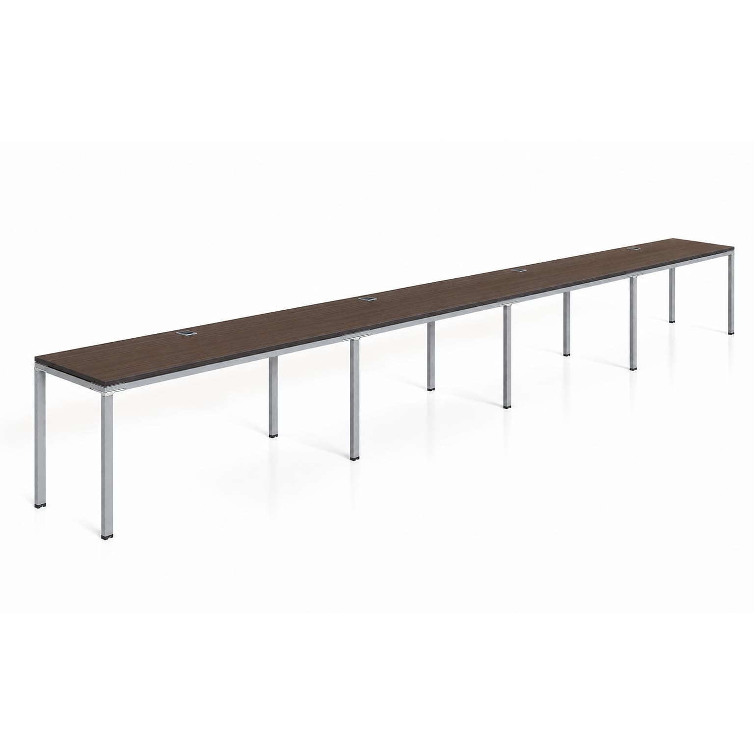 Boss Office Products Simple System 48 4-Person Benching Workstation Desk, Driftwood (SGSD009-110)