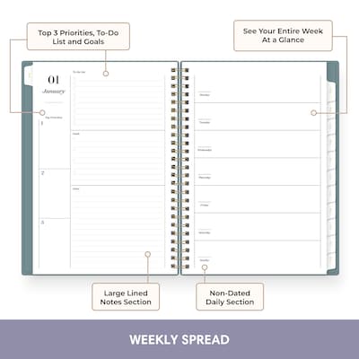 Blue Sky Sincerely Jules 5.875 x 8.625 Weekly & Monthly Planner, Marina (162418)