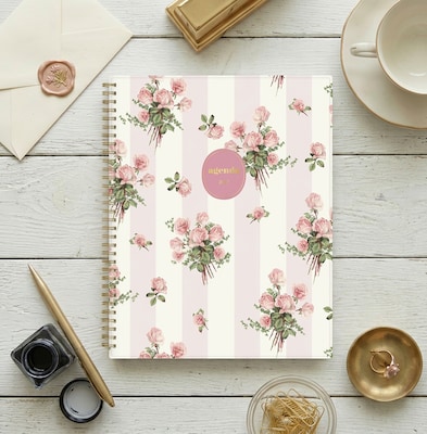 2027 Blue Sky Sincerely Jules 8.5" x 11" Weekly & Monthly Planner, Pink/White (162423)