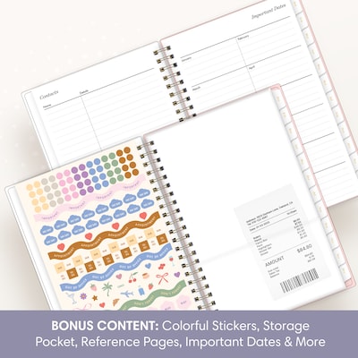 2027 Blue Sky Sincerely Jules 5" x 8" Weekly & Monthly Planner, Pink/White (164240)