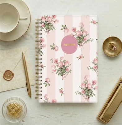 2027 Blue Sky Sincerely Jules 5" x 8" Weekly & Monthly Planner, Pink/White (164240)