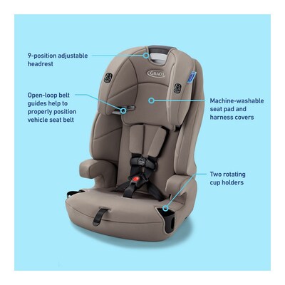 Graco Tranzitions 3-in-1 Harness Booster Car Seat, Cinder (2218394)