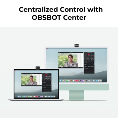OBSBOT Meet Flip AI-Powered Foldable 4K Webcam, Black (OWB-2510-CE)