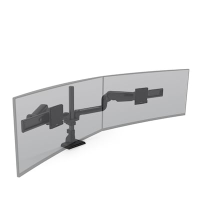HAT Design Works E5 Adjustable Dual Arms, Up to 43 Monitor, Black (E5G-P02SD-BLK)