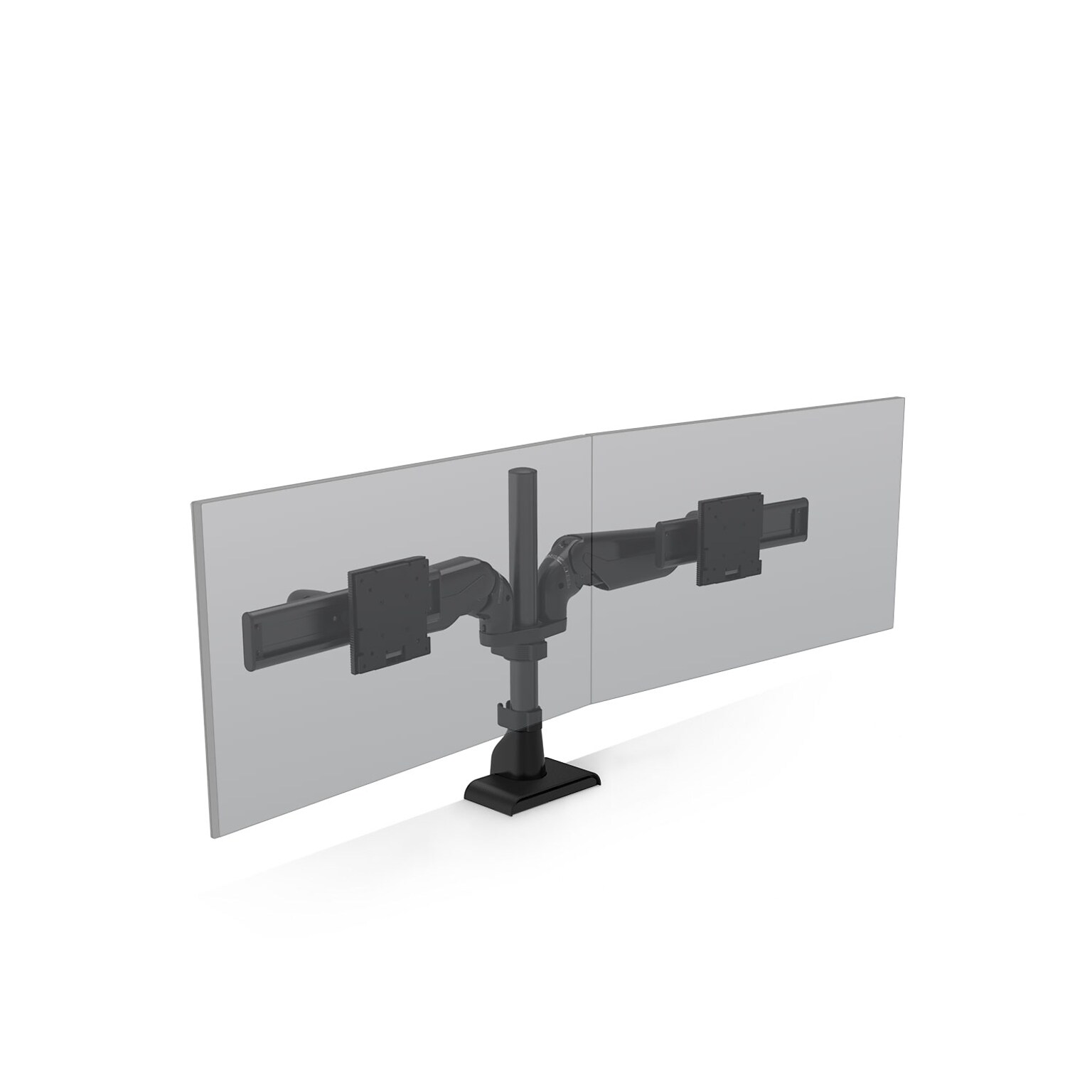 HAT Design Works E5  Adjustable Dual Arms, Up to 32 Monitor, Black (E5G-P02D-BLK)