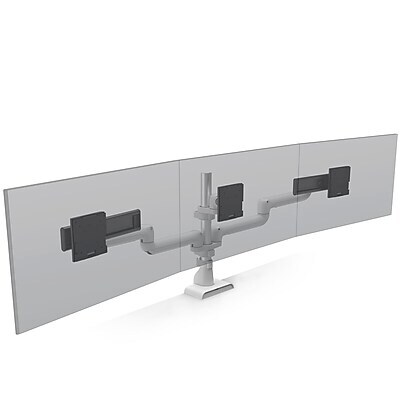HAT Design Works E5 Adjustable Triple Arms, Up to 27 Monitor, White (E5G-P03SS-WHT)